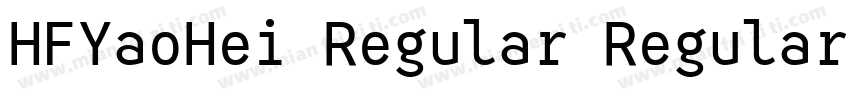 HFYaoHei Regular Regular字体转换